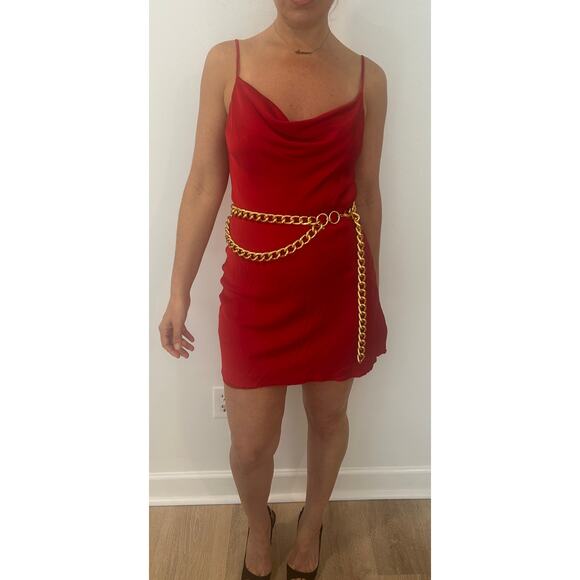 Micheal Kors women's Red Sexy Vintage 90's Mini Dress Size 4 Size 2 - Picture 7 of 8